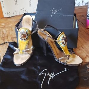 Zanotti jeweled heels, size 7.5